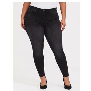 TORRID Plus Size18, 20, 22 Sky High Skinny Jeans Stretch Black Elastic waist